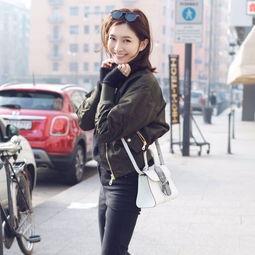 明星夹克女,明星同款夹克女生必备单品